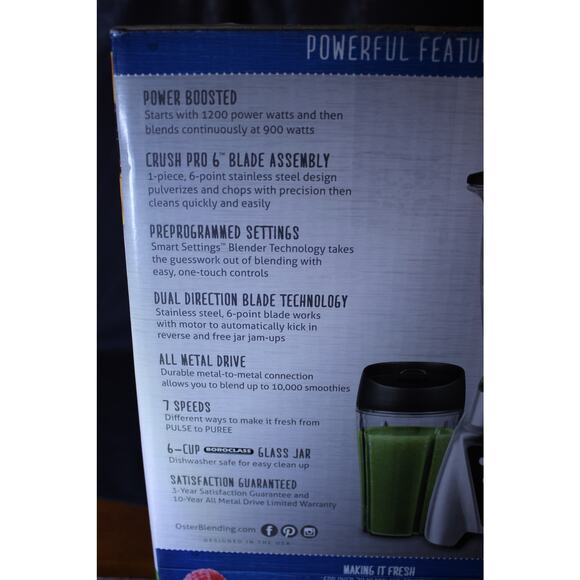 Oster Pro 1200 Plus Fresh Professional Series Blender w/ Smoothie Cup- New - Picture 8 of 10